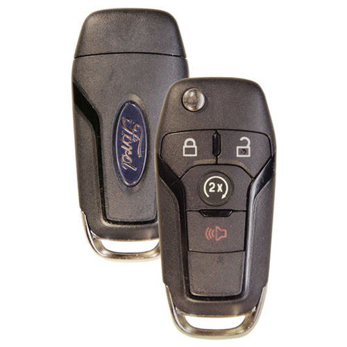 All Years Ford All Models Ford Logo Flip Side Mill 4-Button (902MHZ) (Uncut) (L,U,P,RS) 2 Way