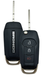 Load image into Gallery viewer, All Years Ford Bronco Ford Bronco Logo 3-Button (L,U,P) Flip Key Center Mill (315MHZ) (Uncut)